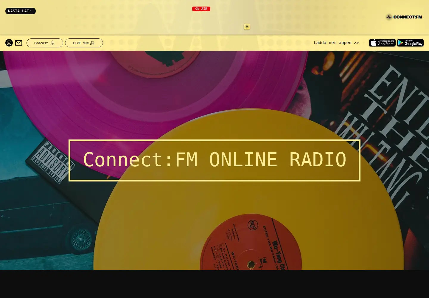 Captured homepage of connectfm.se in the current scan
