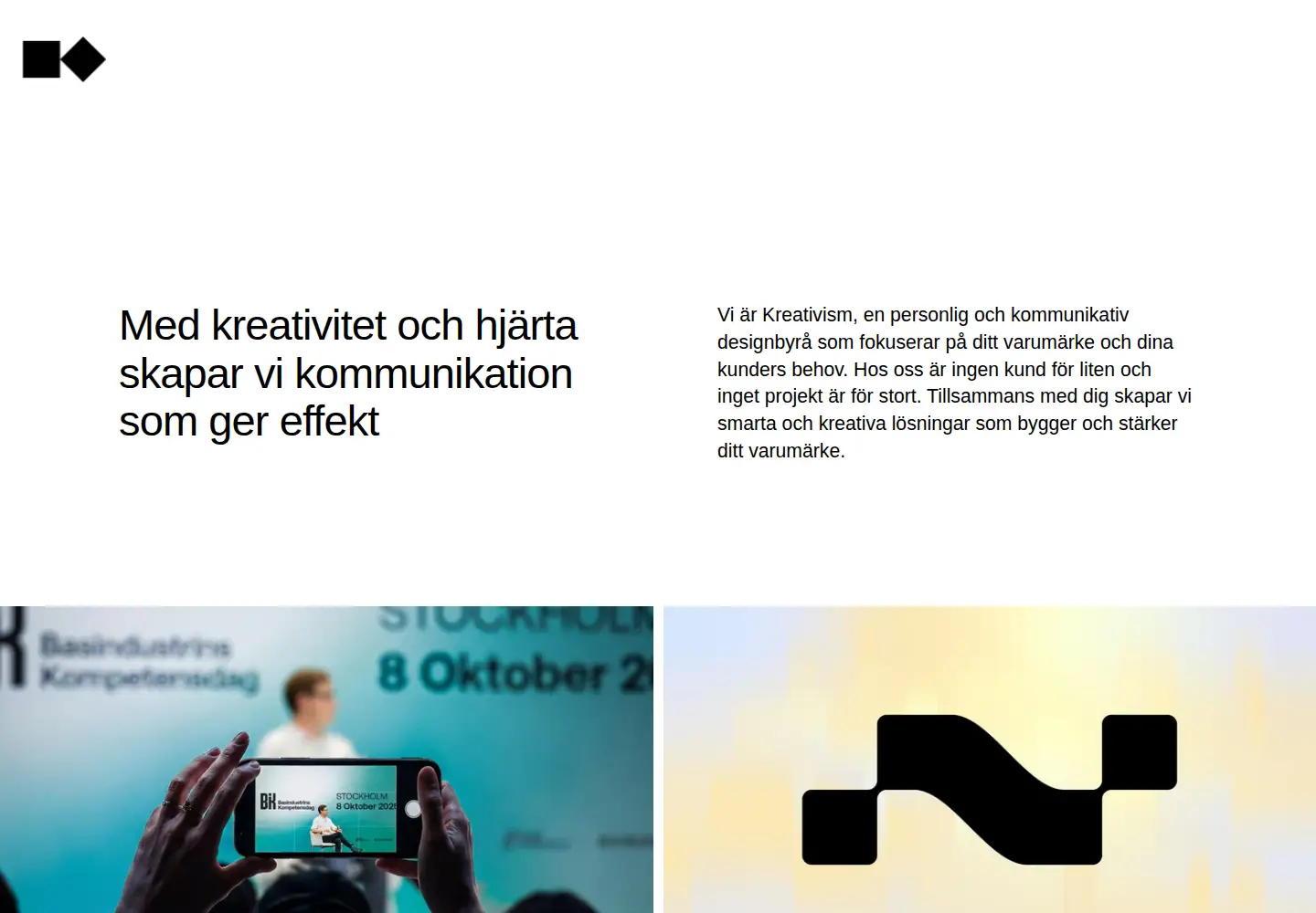 Captured homepage of kreativism.se in the current scan
