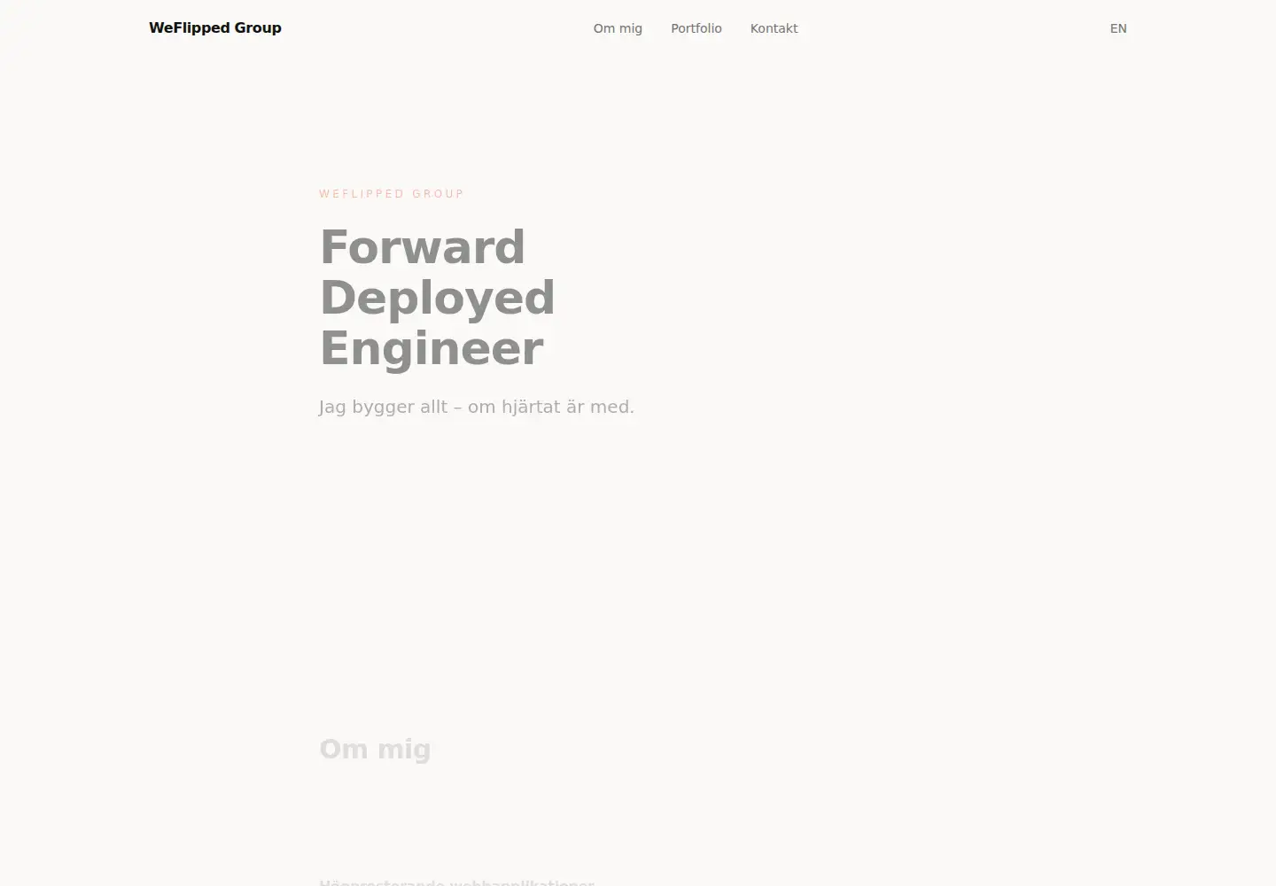 Screenshot of weflippedgroup.se