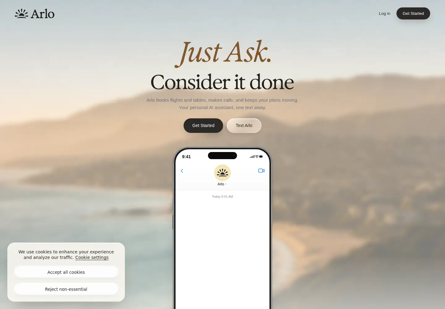 Screenshot of arlo.sh