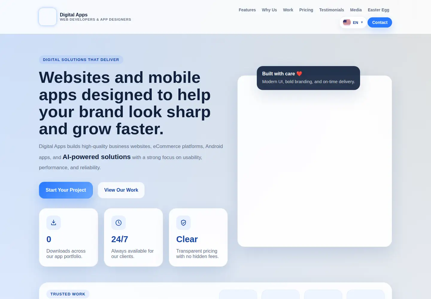 Captured homepage of digitalapps.site in the current scan