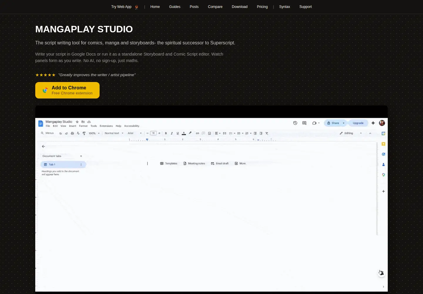 Screenshot of mangaplay.studio