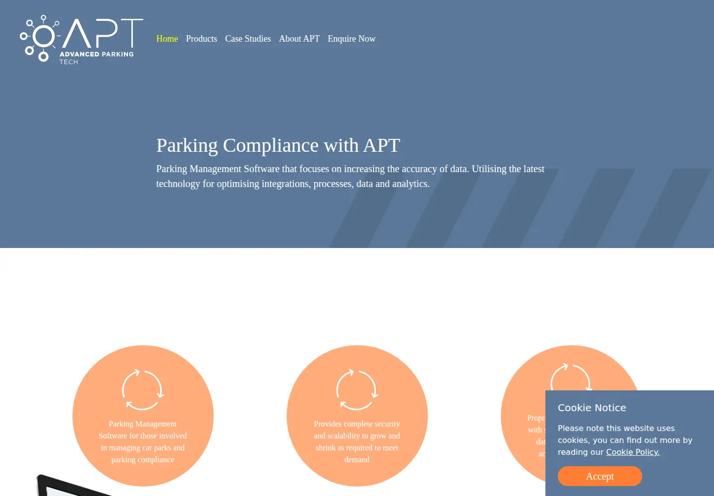 Screenshot of advancedparking.tech
