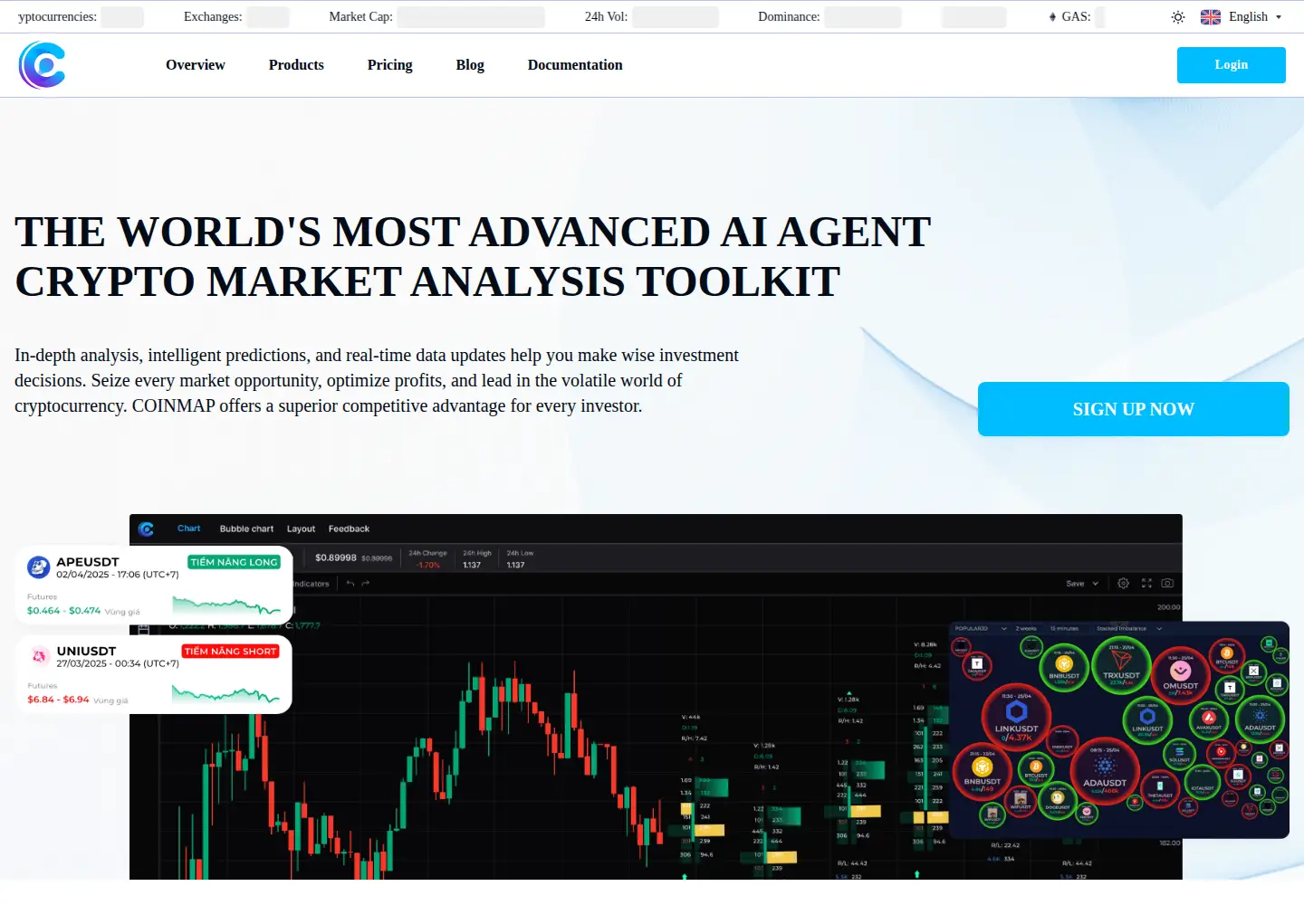 Screenshot of coinmap.tech