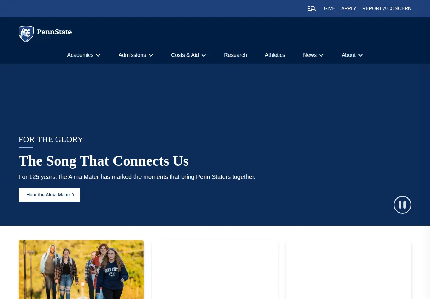 Screenshot of psu.edu