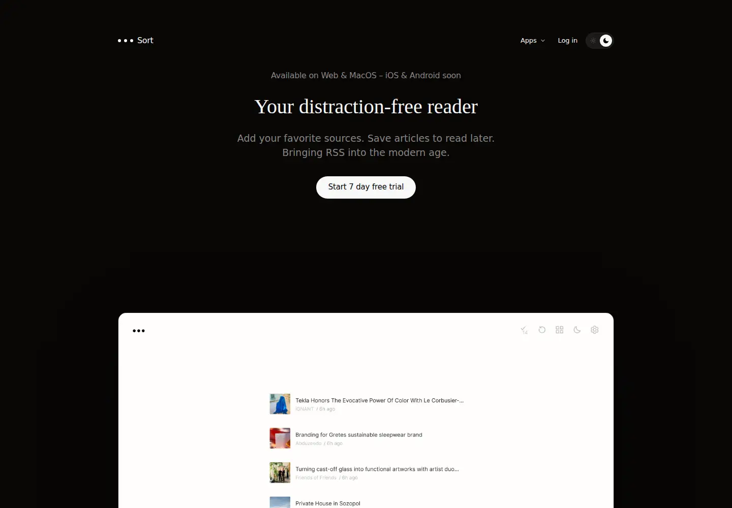 Screenshot of sort.to