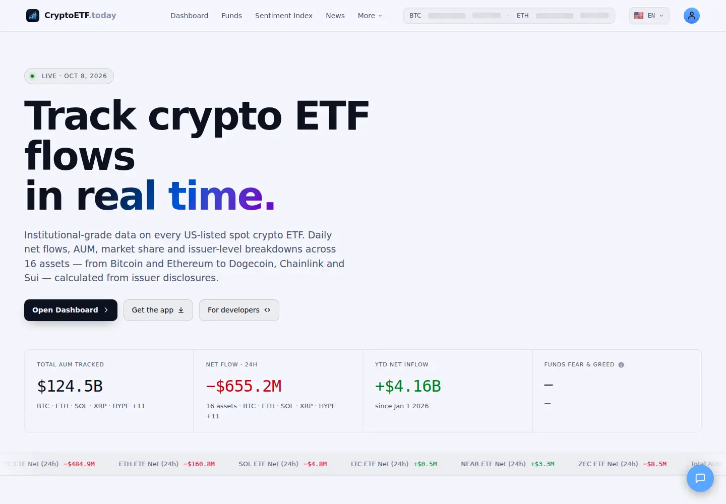 Screenshot of cryptoetf.today