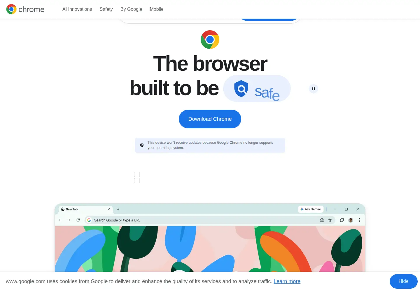 Screenshot of chrome.com