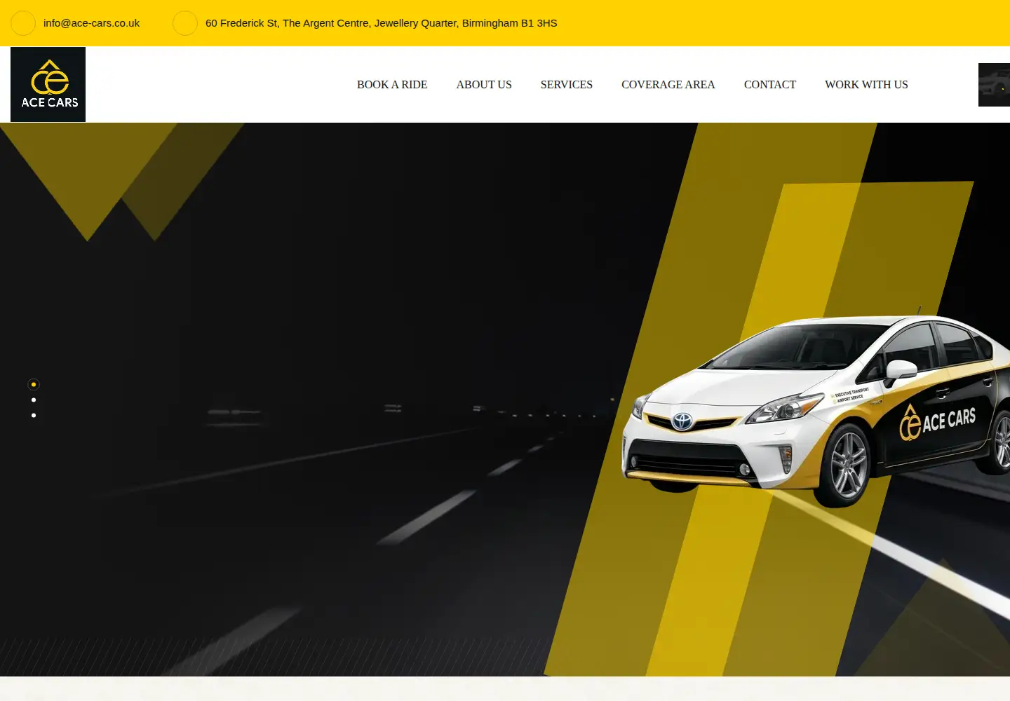 Screenshot of ace-cars.co.uk