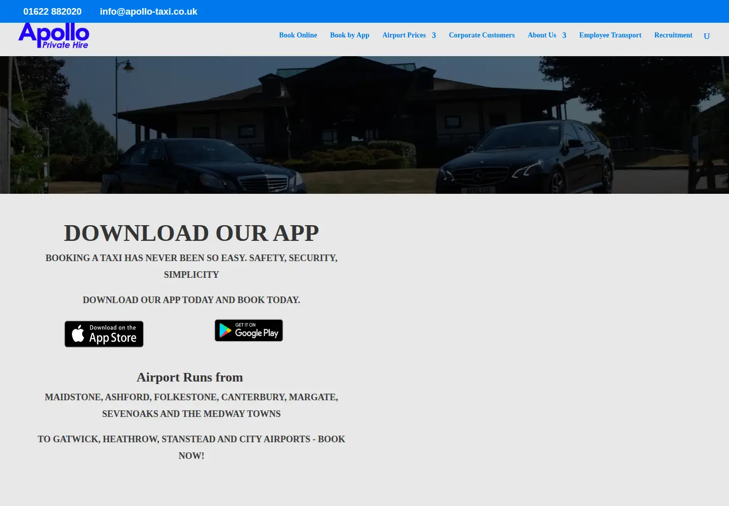 Captured homepage of apollo-taxi.co.uk in the current scan