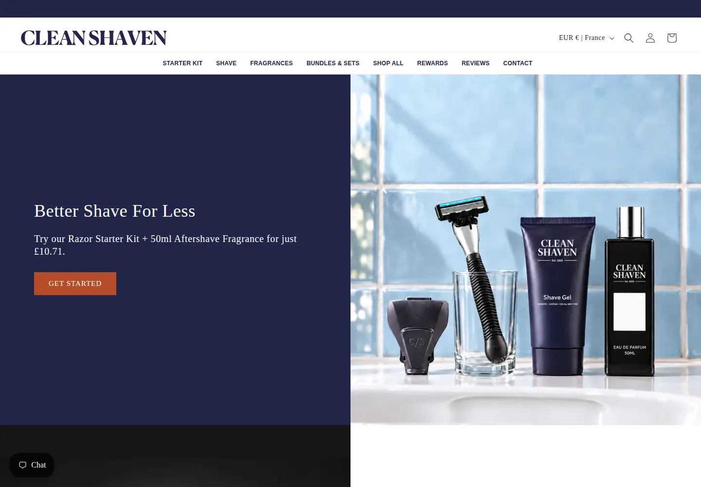 Screenshot of cleanshaven.co.uk