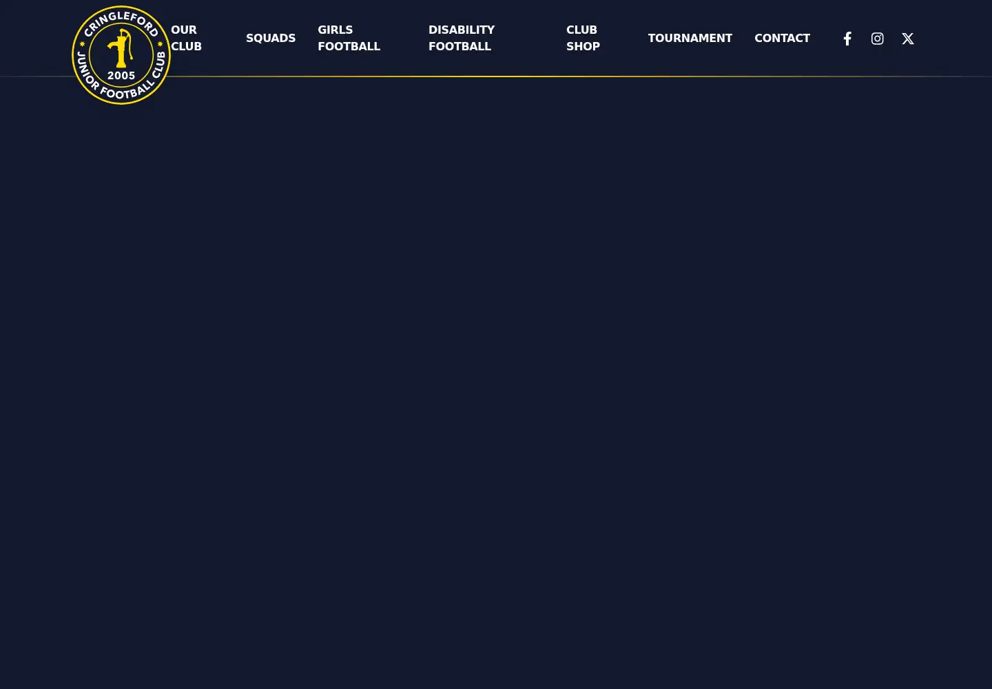 Screenshot of cringlefordjfc.co.uk