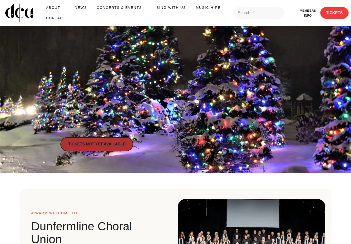 Screenshot of dunfermlinechoralunion.co.uk