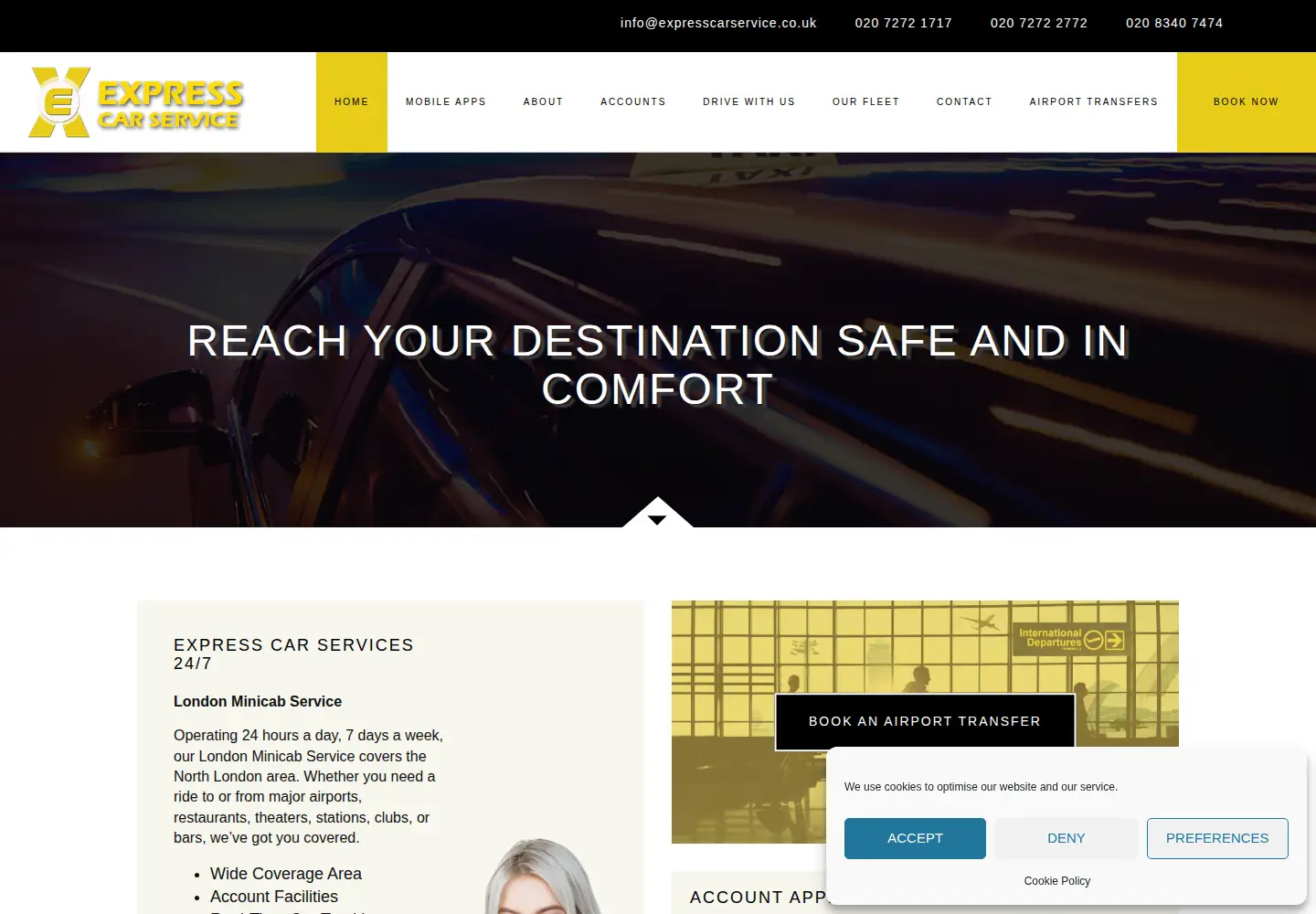 Screenshot of expresscarservice.co.uk