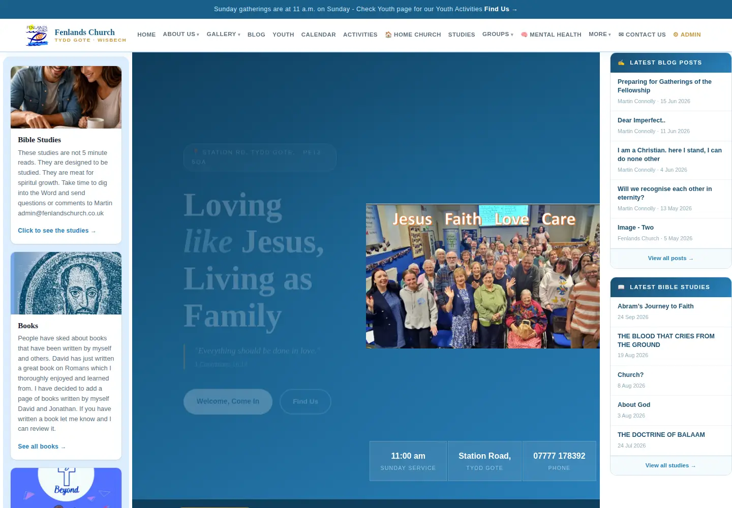 Screenshot of fenlandschurch.co.uk
