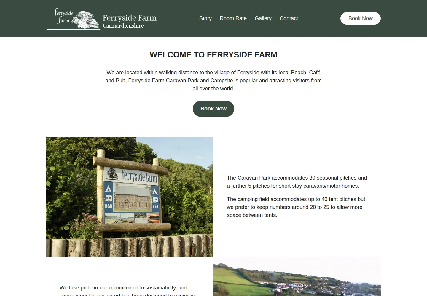 Captured homepage of ferrysidefarm.co.uk in the current scan