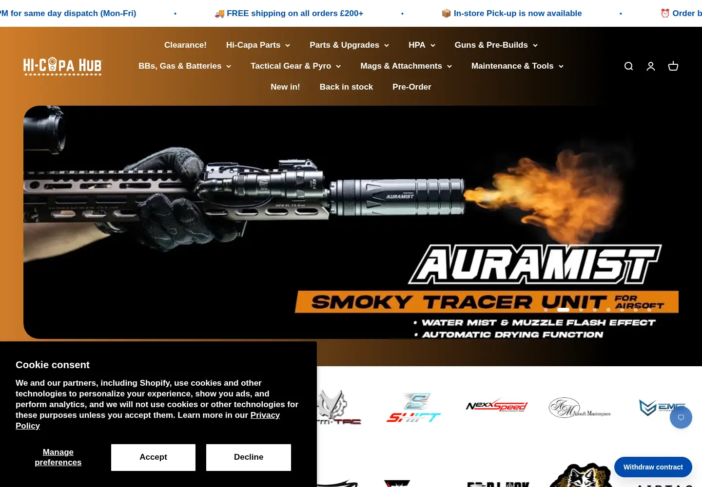 Captured homepage of hicapahub.co.uk in the current scan