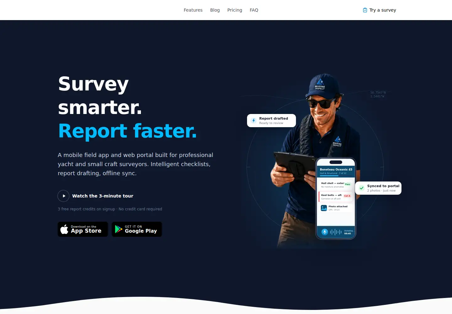 Captured homepage of marine-inspect.co.uk in the current scan