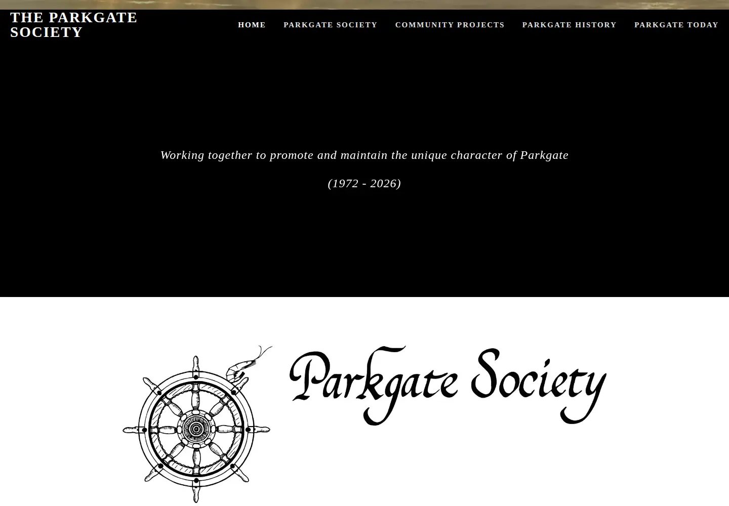 Screenshot of parkgatesociety.co.uk