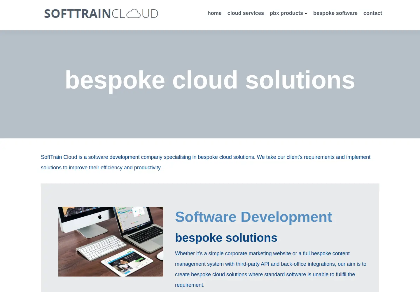 Screenshot of softtrain.co.uk