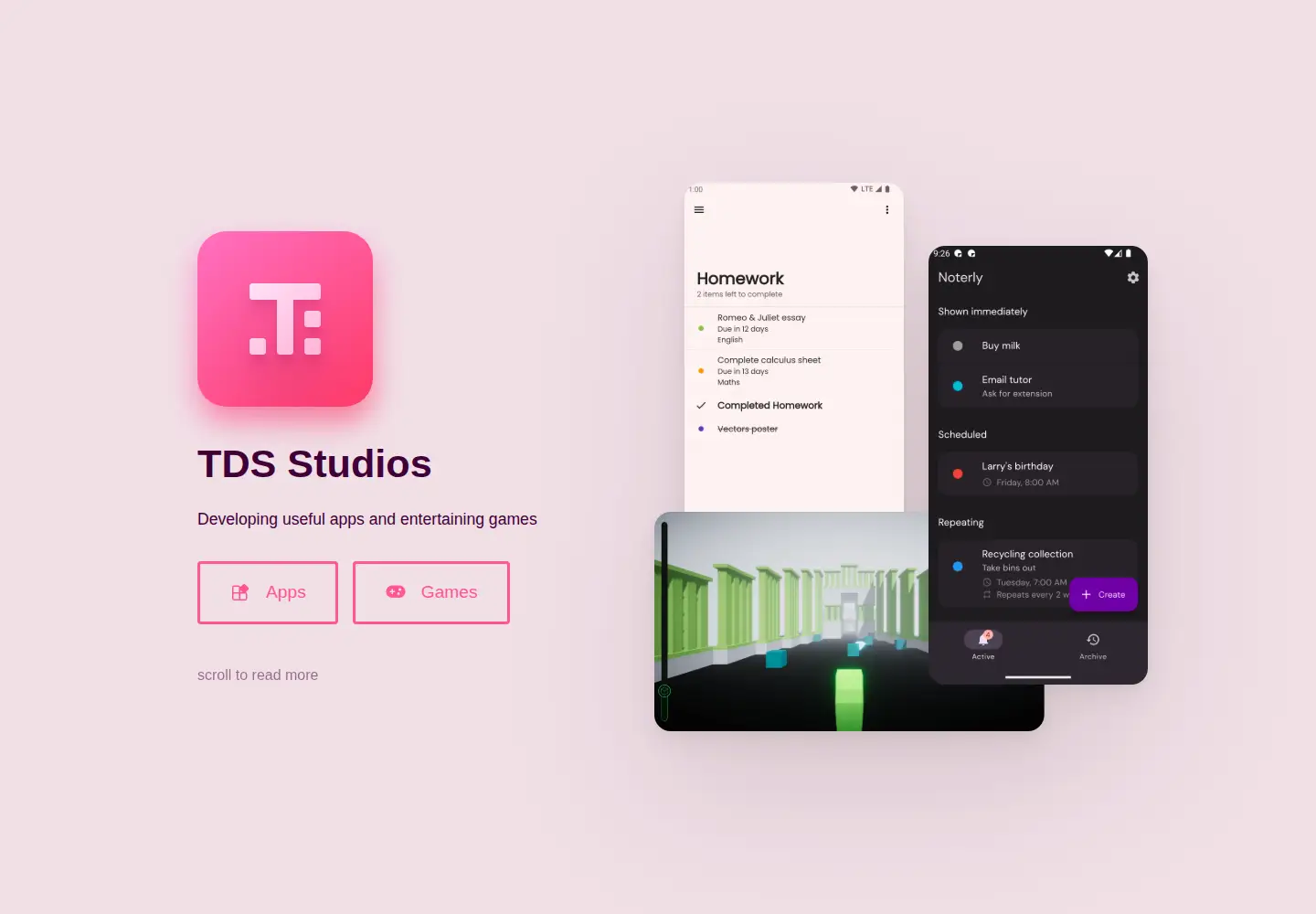 Captured homepage of tdsstudios.co.uk in the current scan