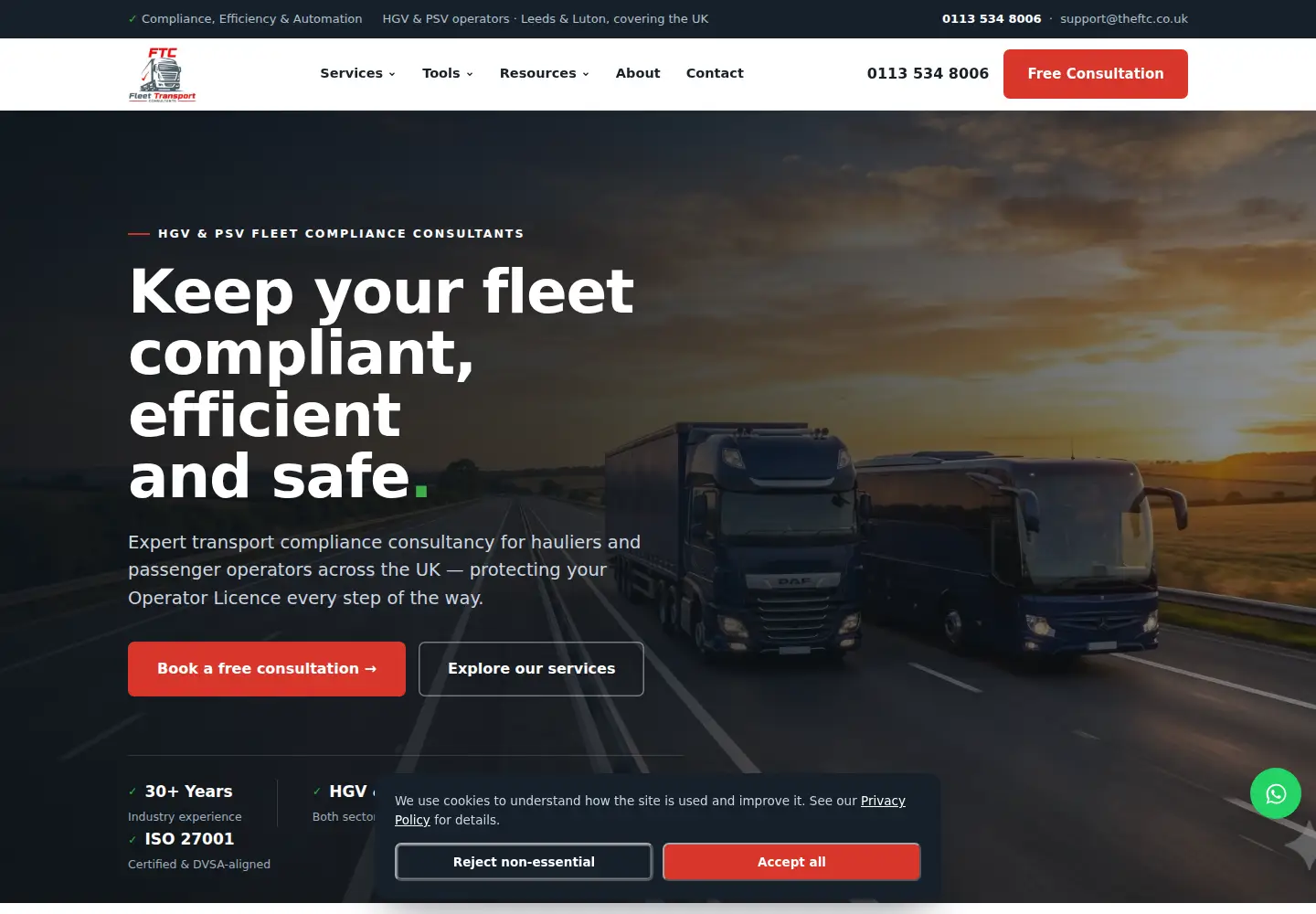 Screenshot of theftc.co.uk