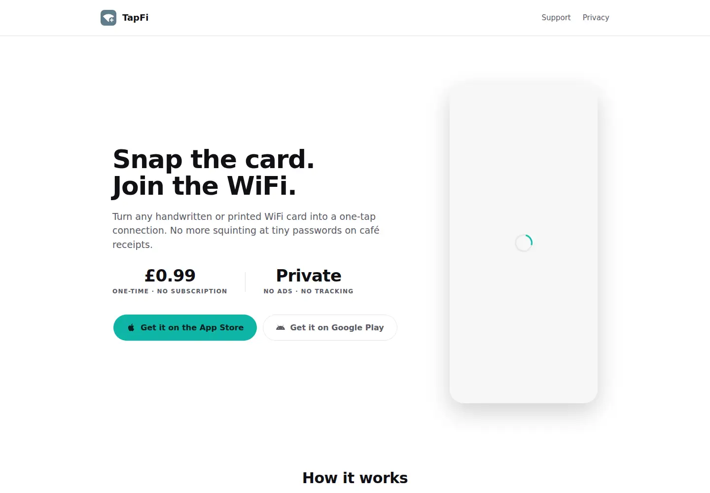 Screenshot of tapfi.uno