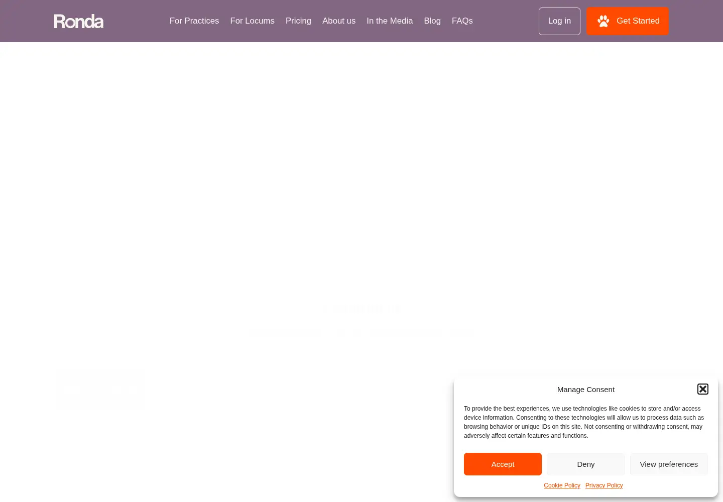 Captured homepage of ronda.vet in the current scan