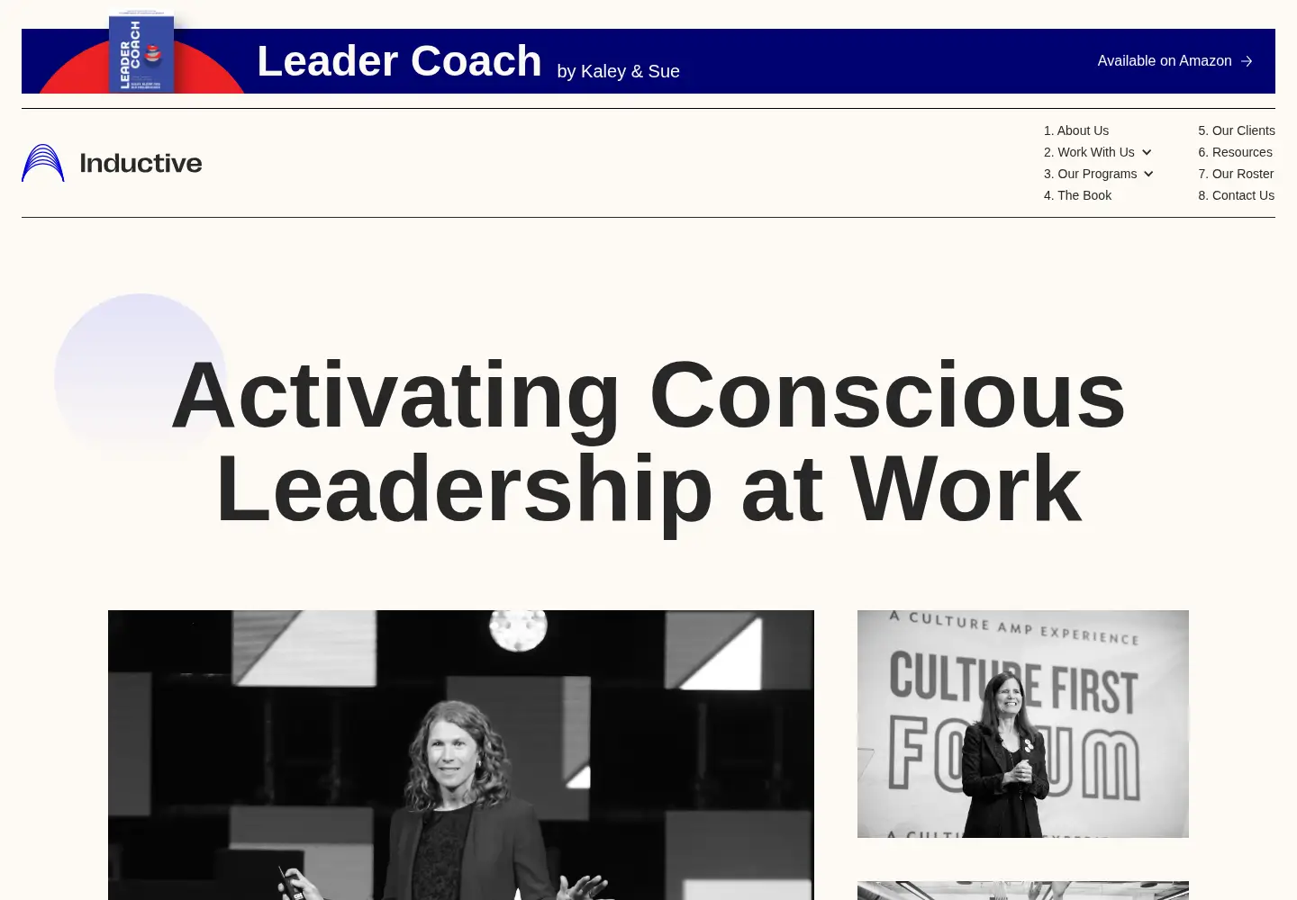 Captured homepage of inductive.work in the current scan