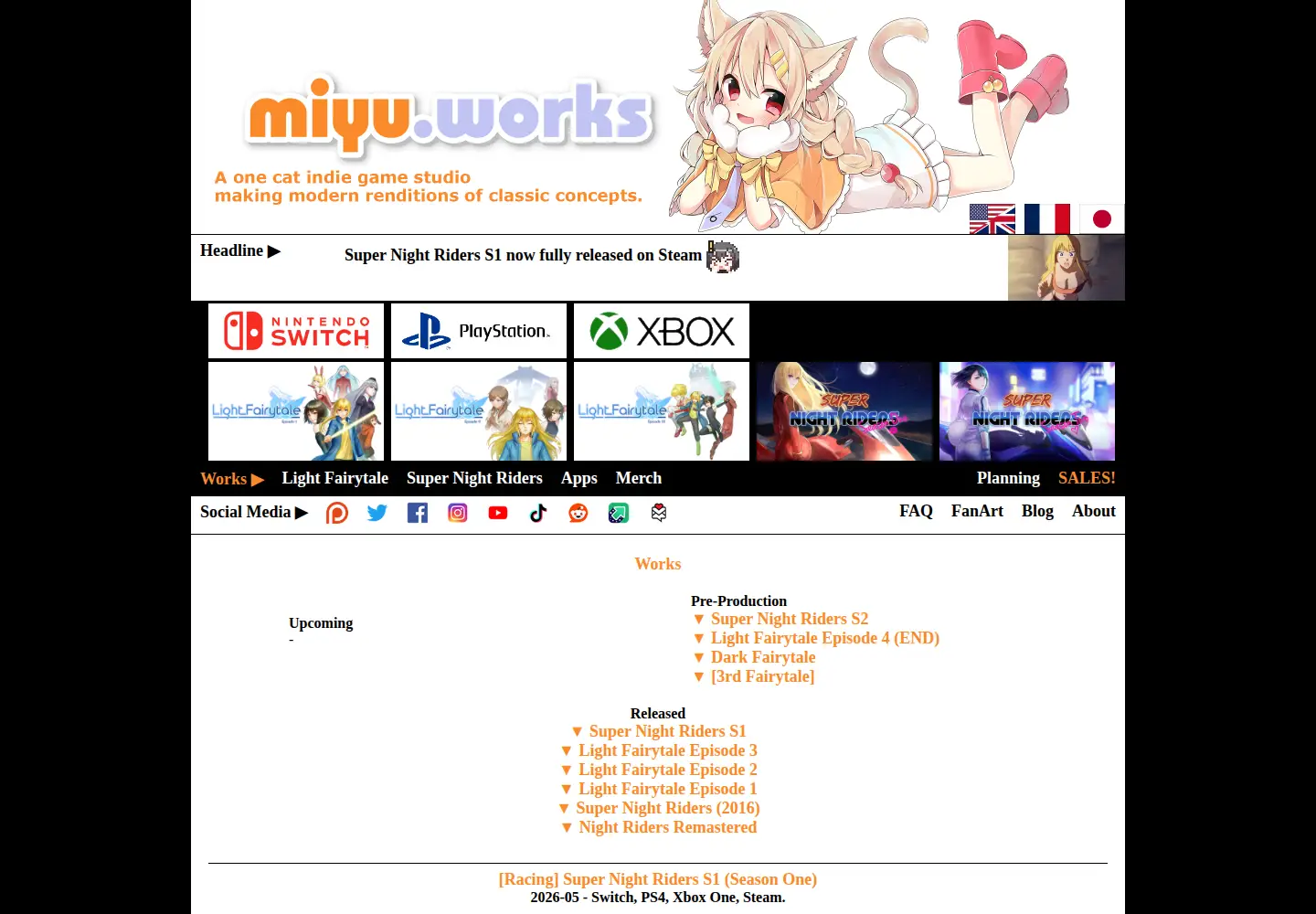 Screenshot of miyu.works