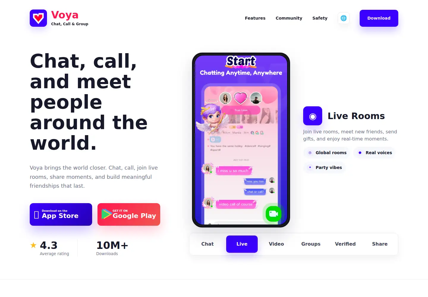 Screenshot of voya.world