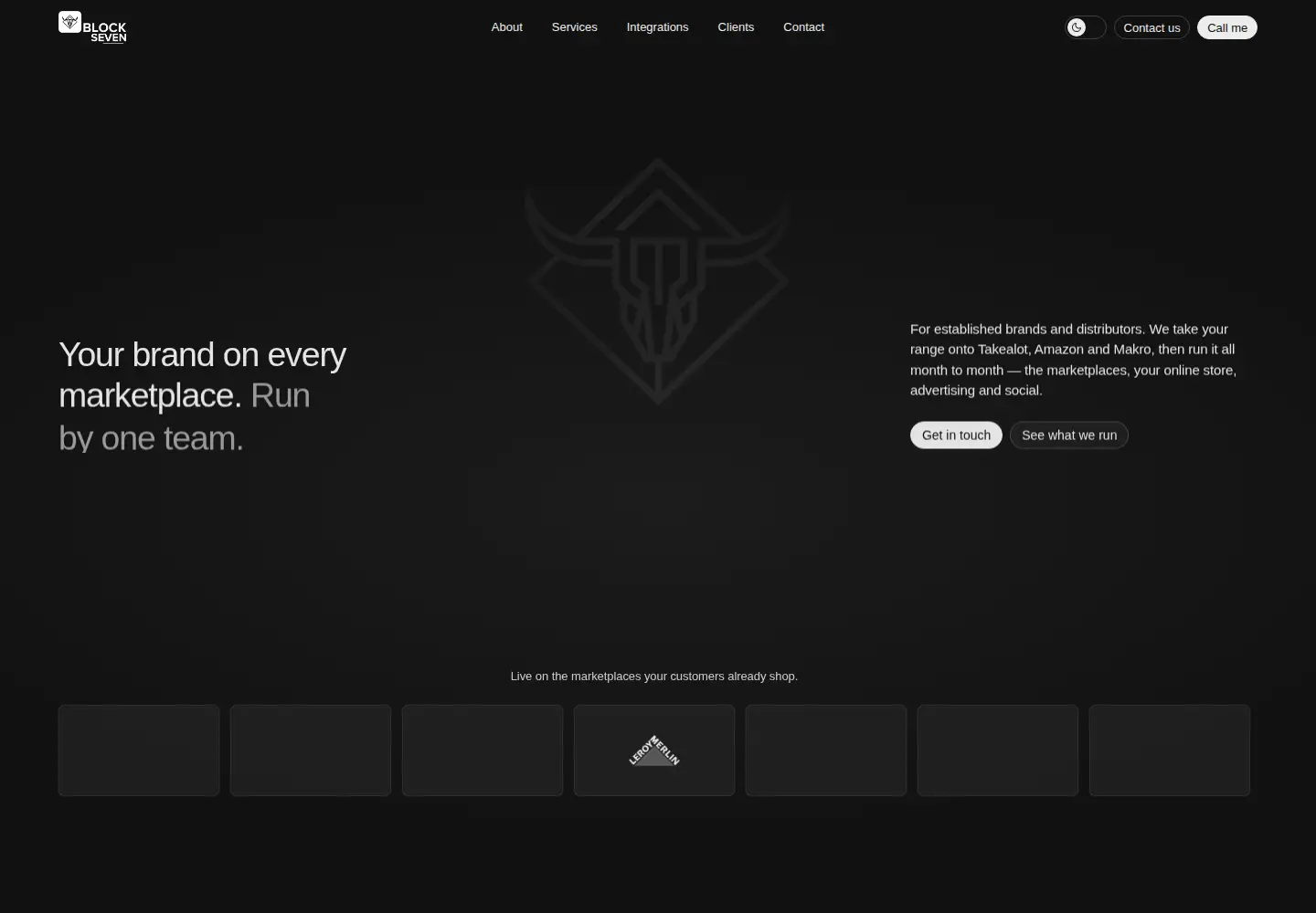 Captured homepage of blockseven.co.za in the current scan