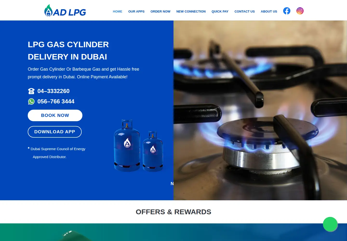 Captured homepage of adlpg.ae in the current scan