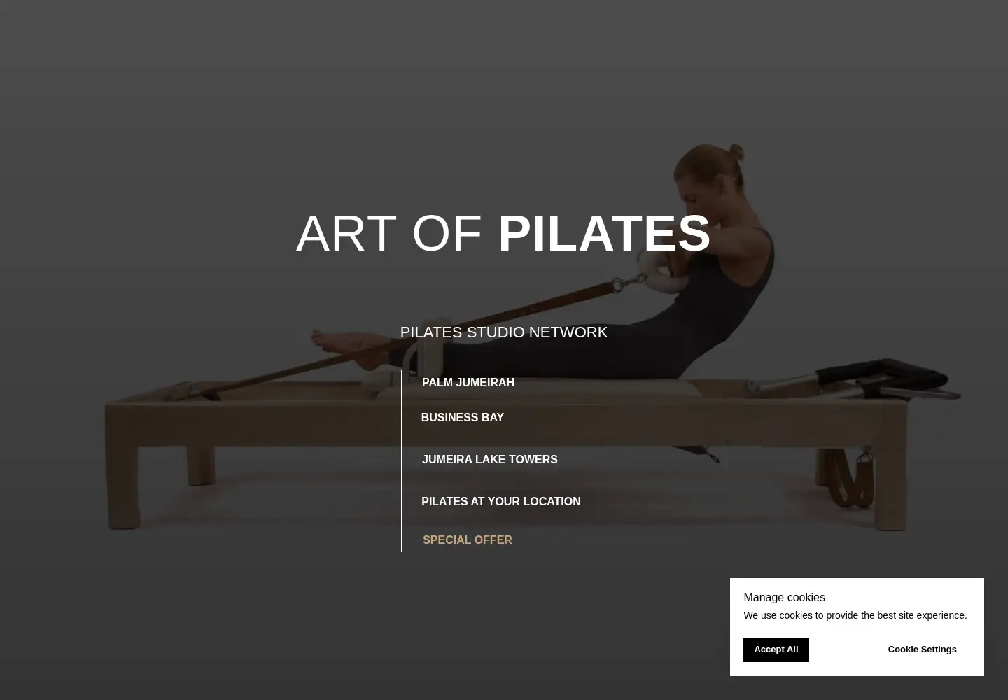 Screenshot of artofpilates.ae