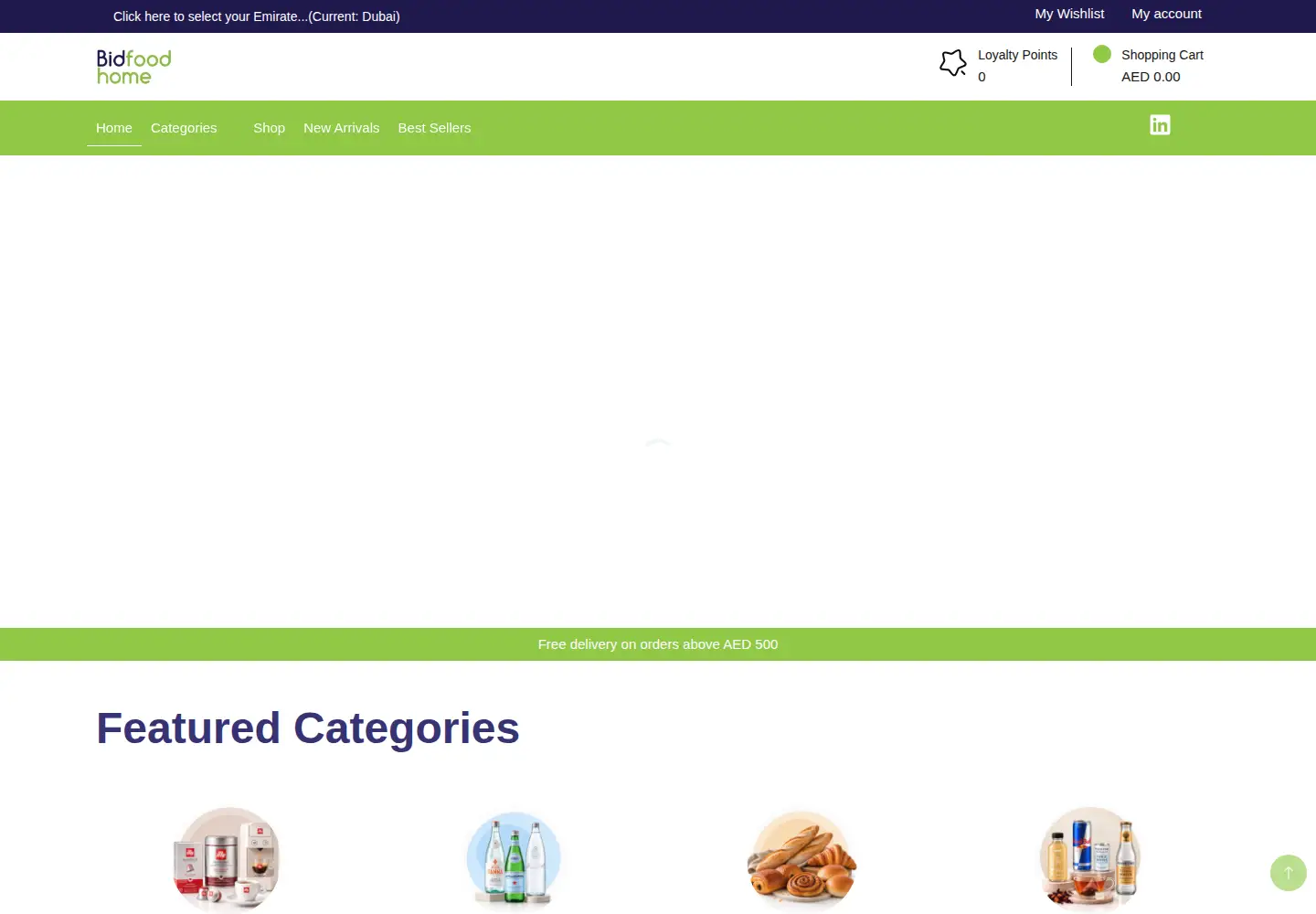 Screenshot of bidfoodhome.ae