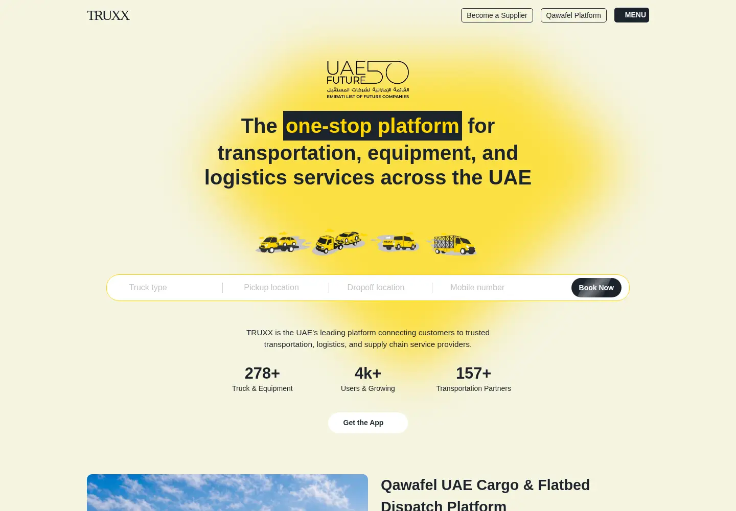 Screenshot of truxx.ae