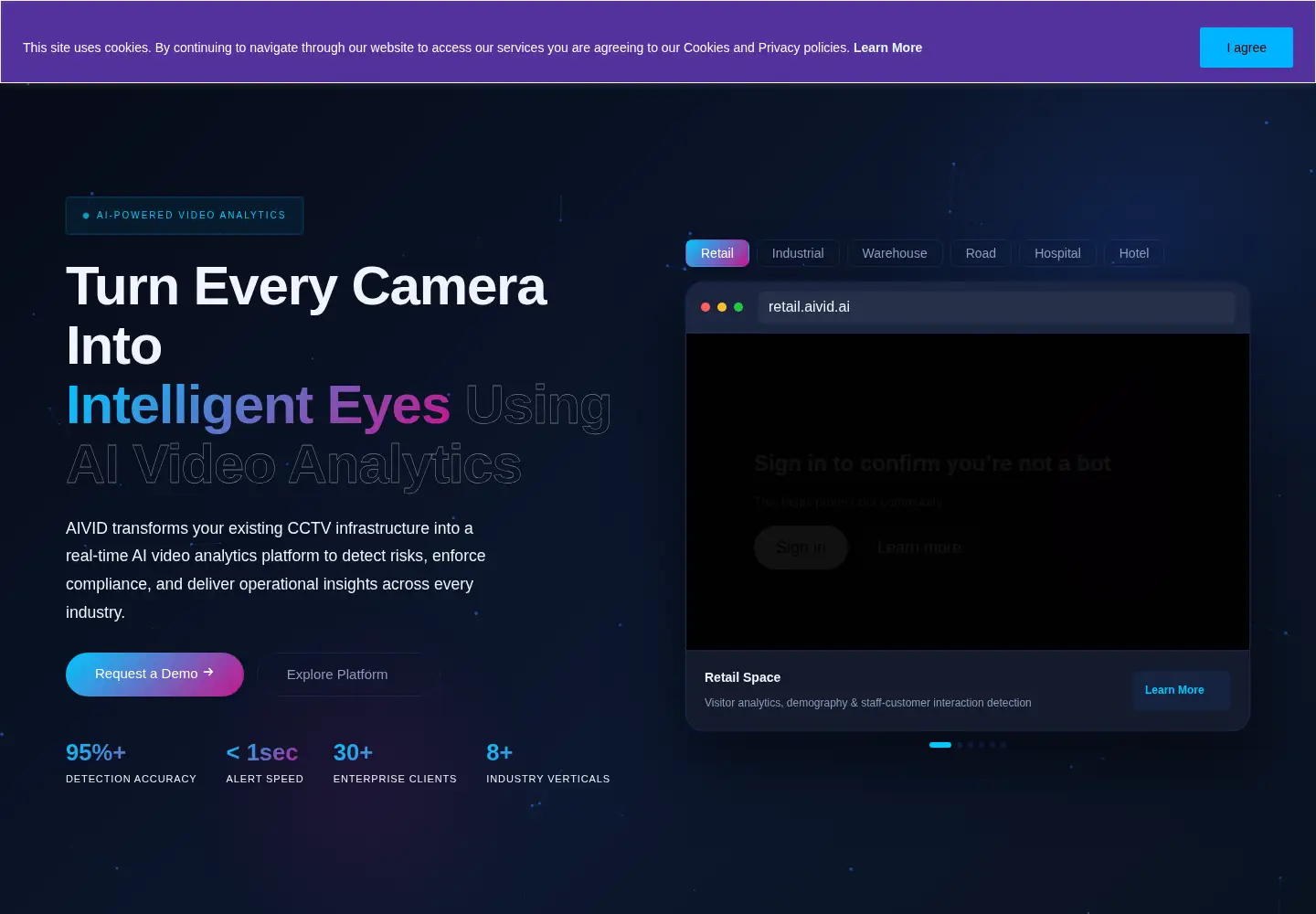 Captured homepage of aivid.ai in the current scan