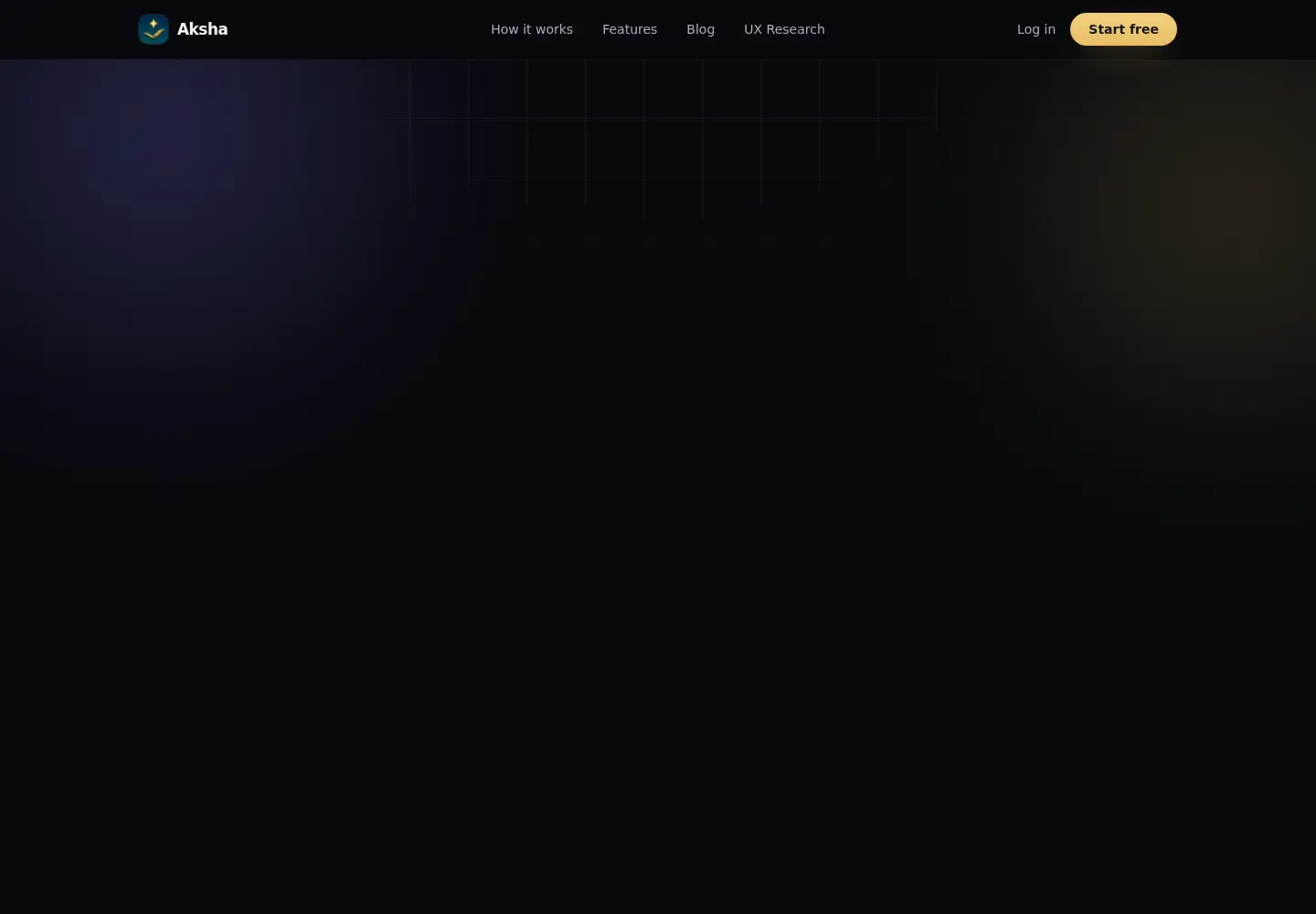 Captured homepage of aksha.ai in the current scan