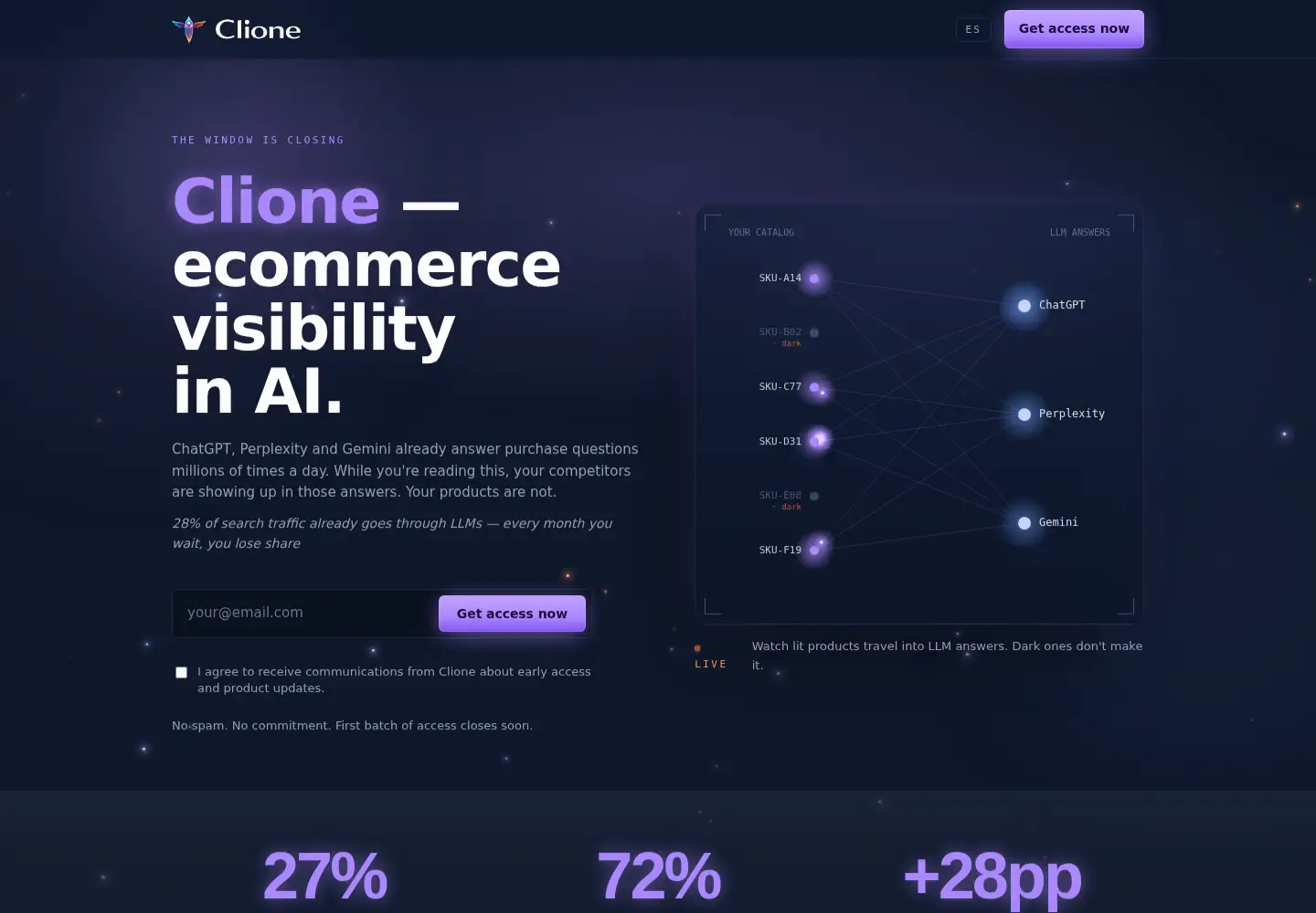 Screenshot of clione.ai