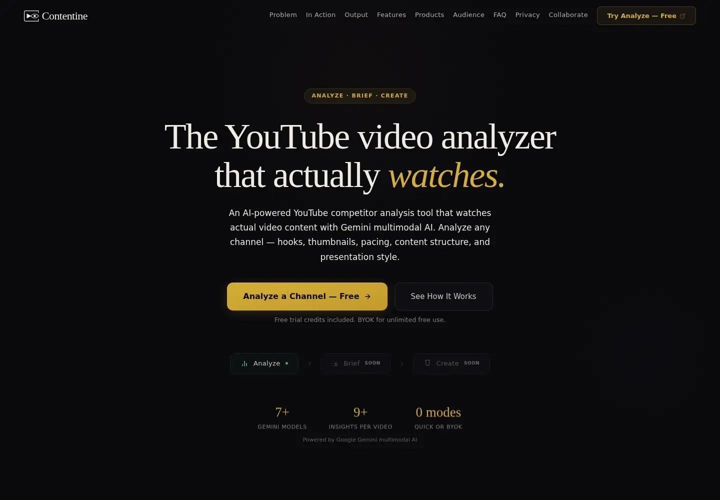 Screenshot of contentine.ai