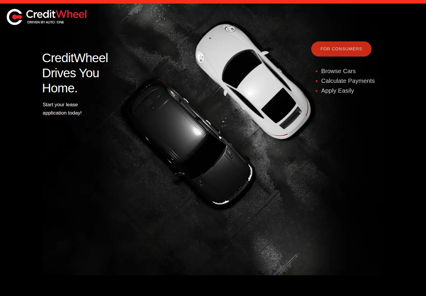 Captured homepage of creditwheel.ai in the current scan