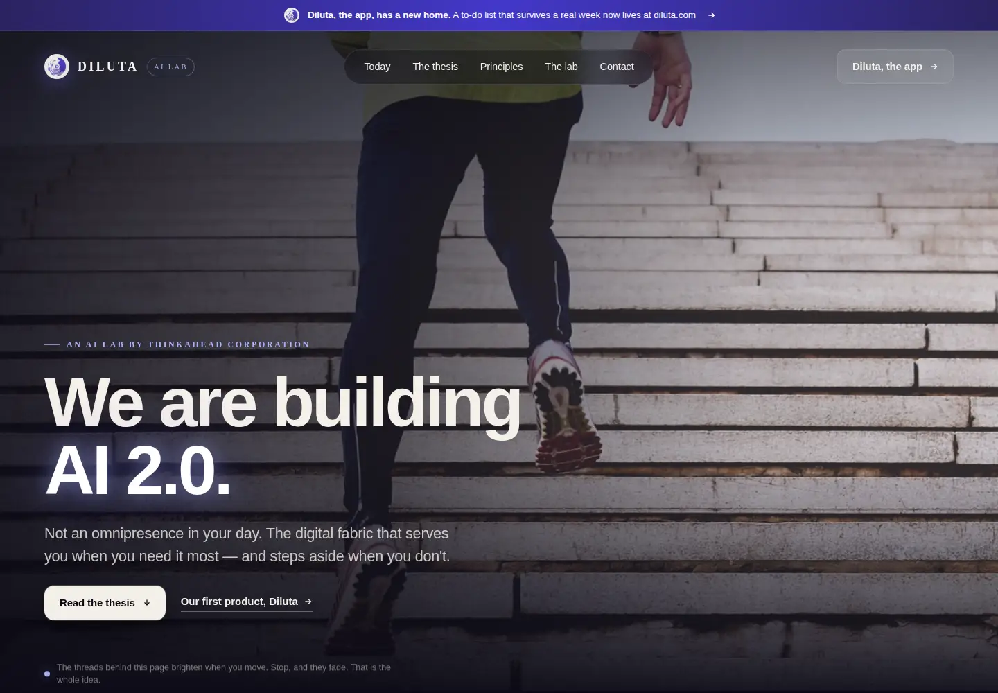Screenshot of diluta.ai