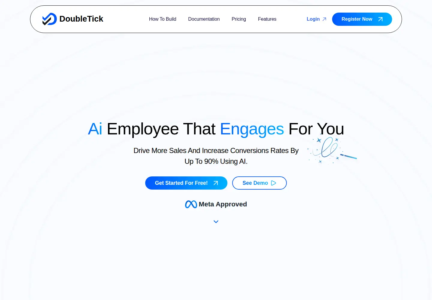Screenshot of doubletick.ai