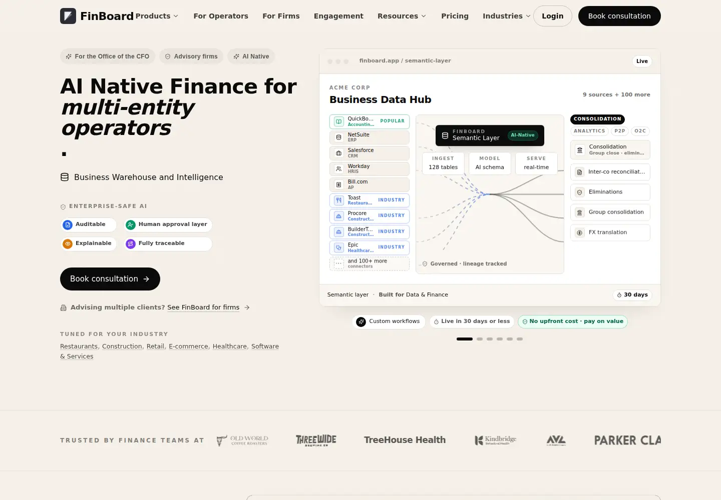 Screenshot of finboard.ai