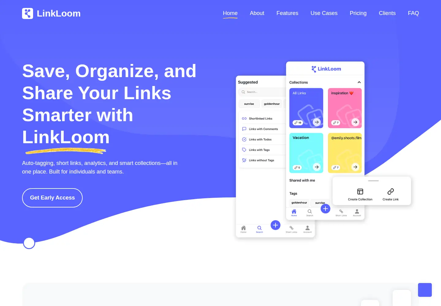 Screenshot of linkloom.ai