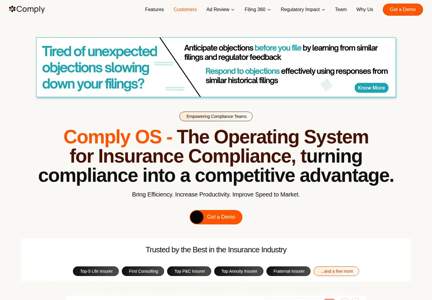 Screenshot of thecomply.ai
