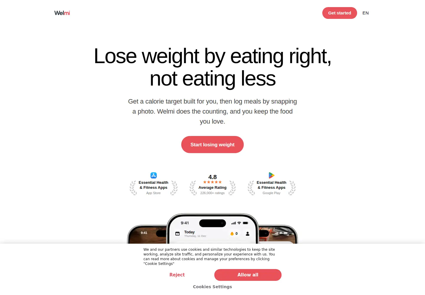 Screenshot of welmi.ai