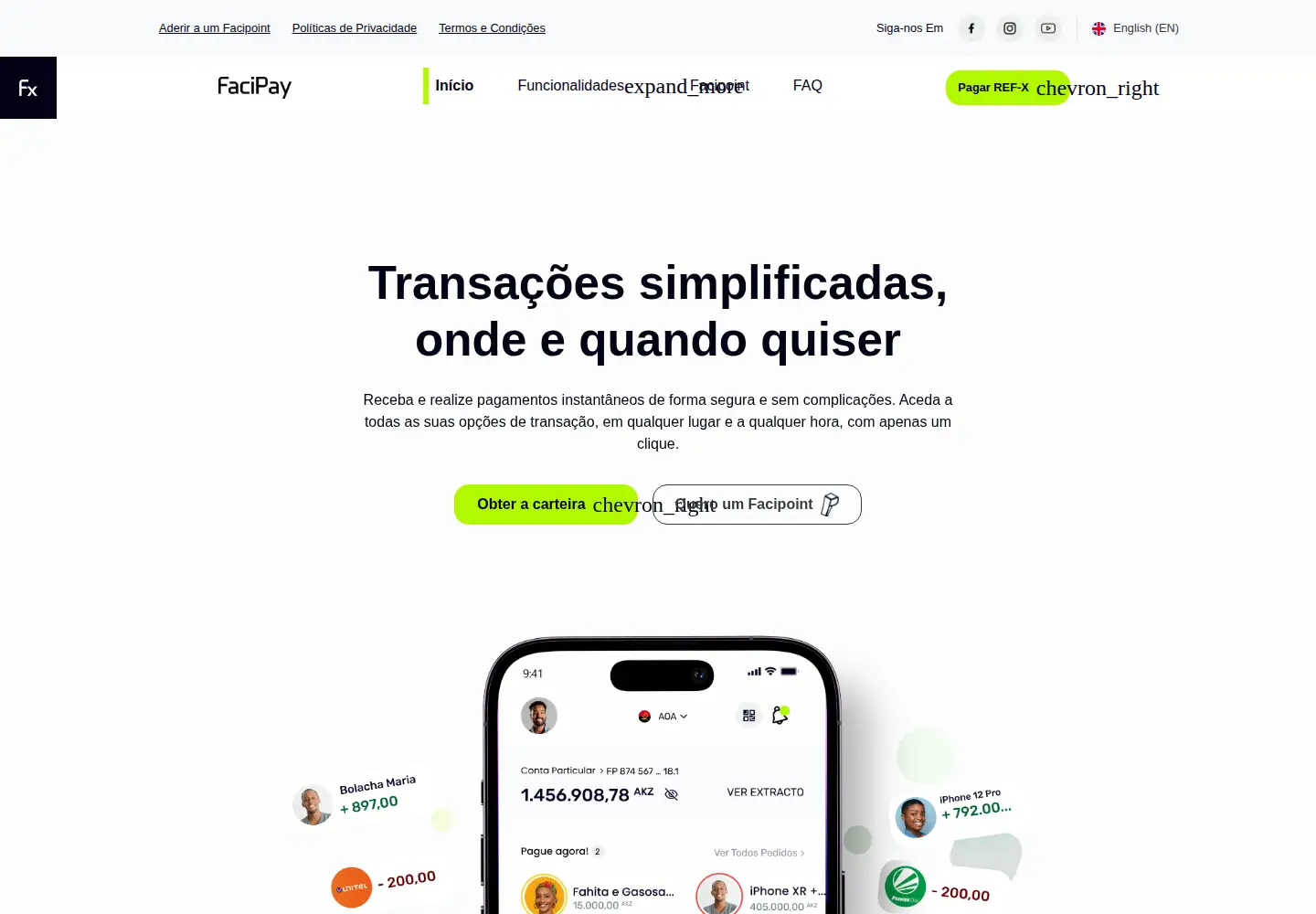 Screenshot of facipay.co.ao