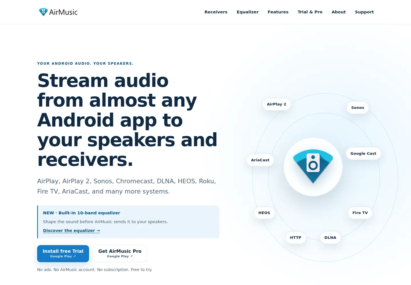 Captured homepage of airmusic.app in the current scan