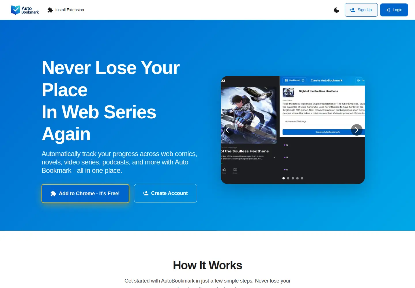 Screenshot of autobookmark.app